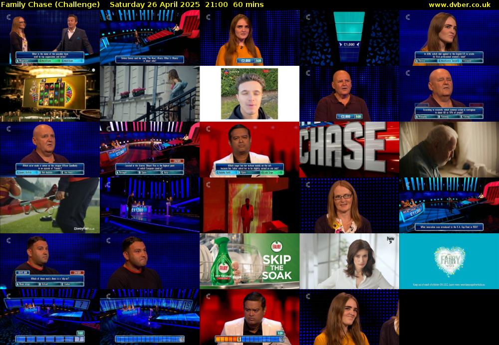 Family Chase (Challenge) Saturday 26 April 2025 21:00 - 22:00