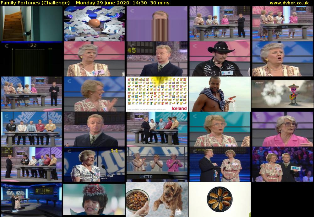 Family Fortunes (Challenge) Monday 29 June 2020 14:30 - 15:00