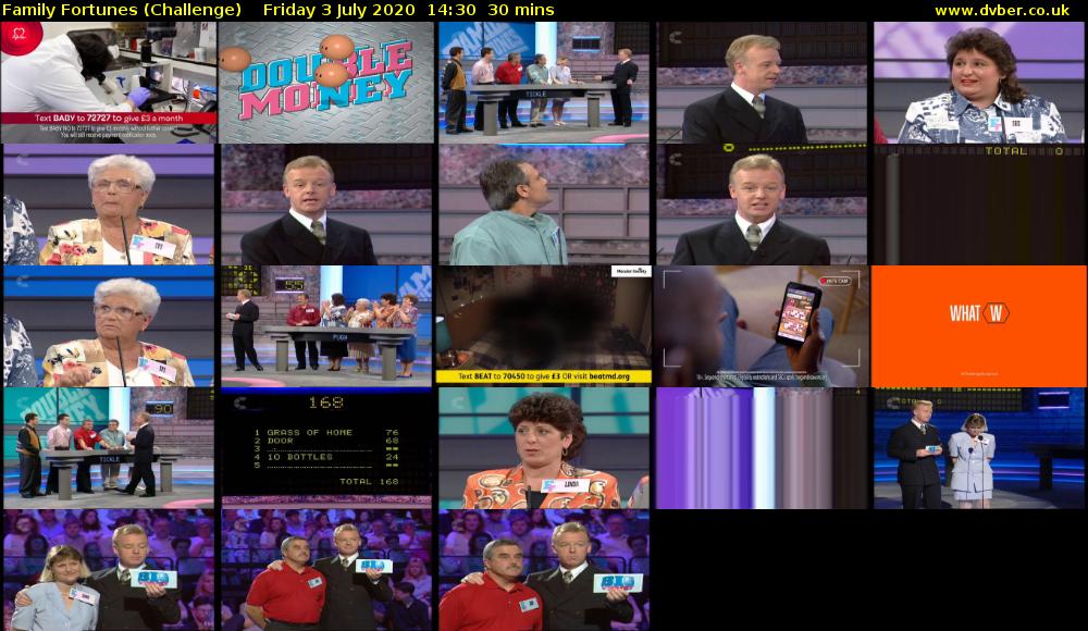 Family Fortunes (Challenge) Friday 3 July 2020 14:30 - 15:00