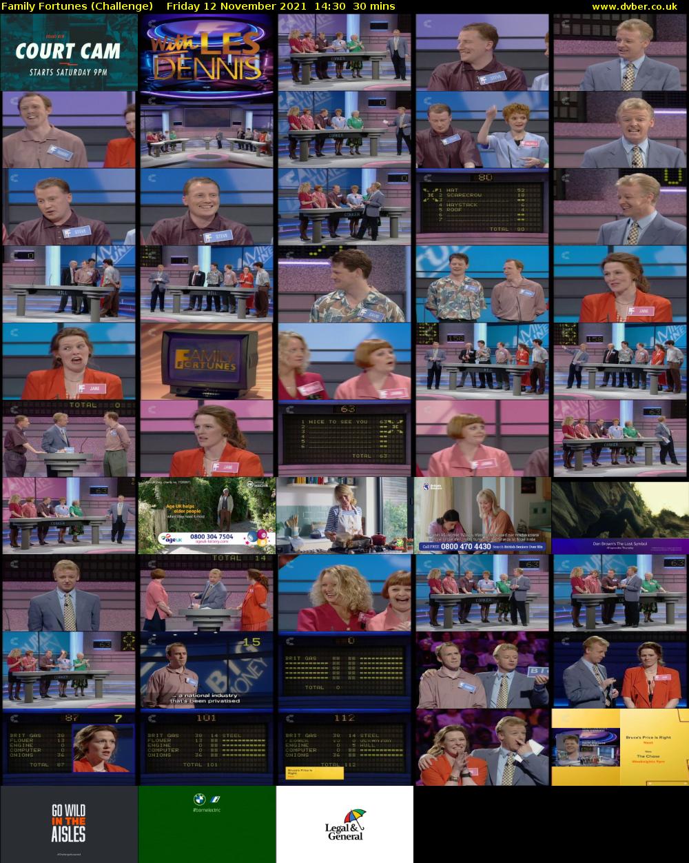 Family Fortunes (Challenge) Friday 12 November 2021 14:30 - 15:00