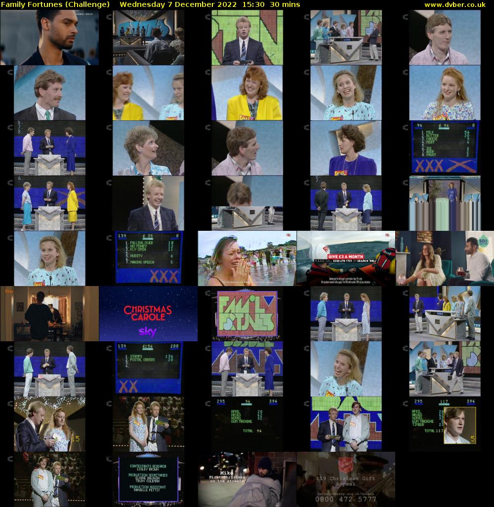 Family Fortunes (Challenge) Wednesday 7 December 2022 15:30 - 16:00
