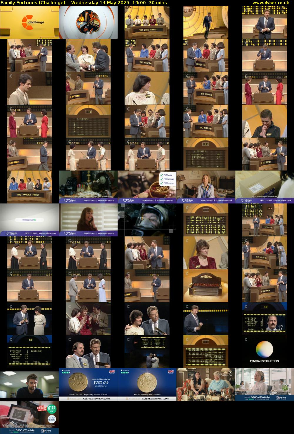 Family Fortunes (Challenge) Wednesday 14 May 2025 14:00 - 14:30