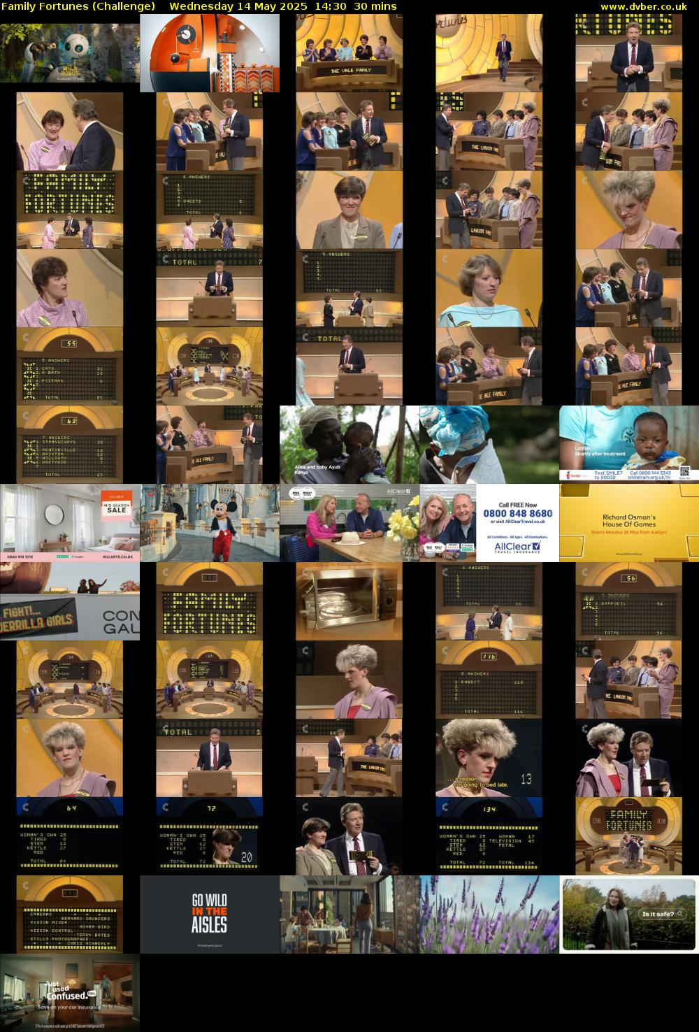 Family Fortunes (Challenge) Wednesday 14 May 2025 14:30 - 15:00