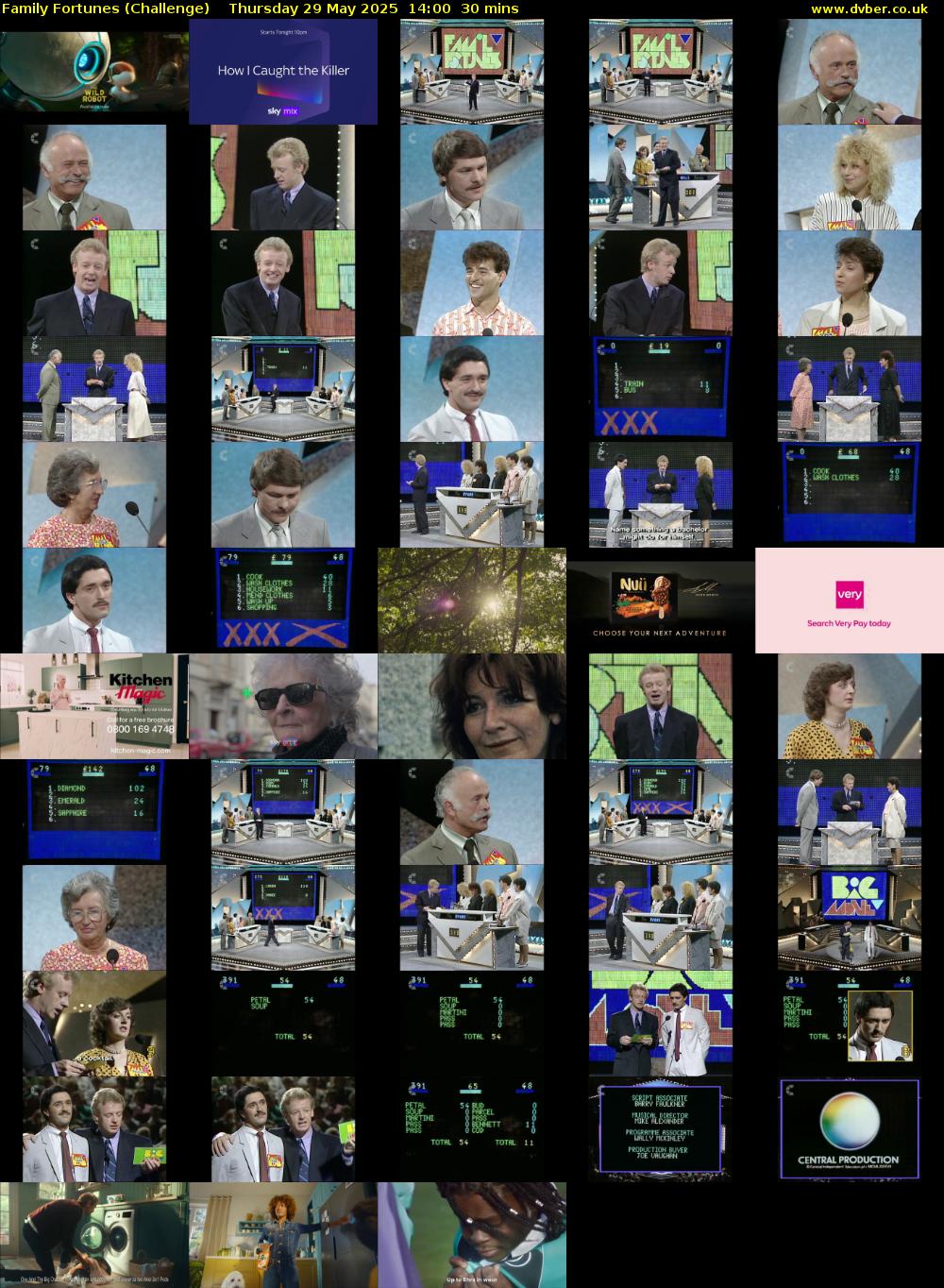 Family Fortunes (Challenge) Thursday 29 May 2025 14:00 - 14:30