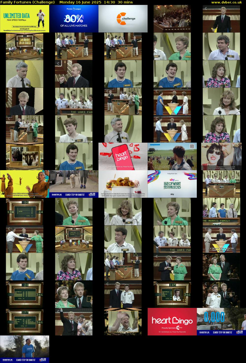 Family Fortunes (Challenge) Monday 16 June 2025 14:30 - 15:00