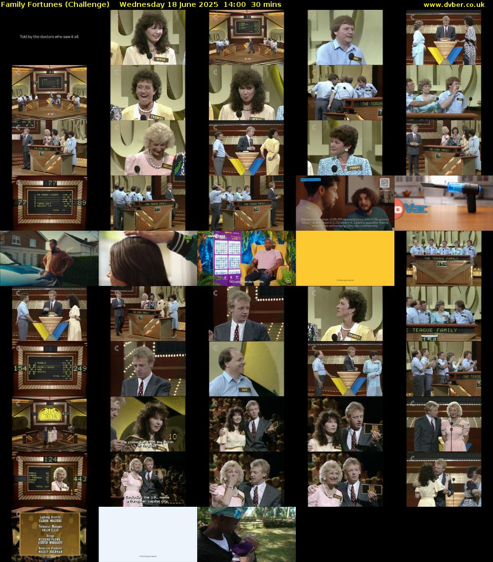 Family Fortunes (Challenge) Wednesday 18 June 2025 14:00 - 14:30