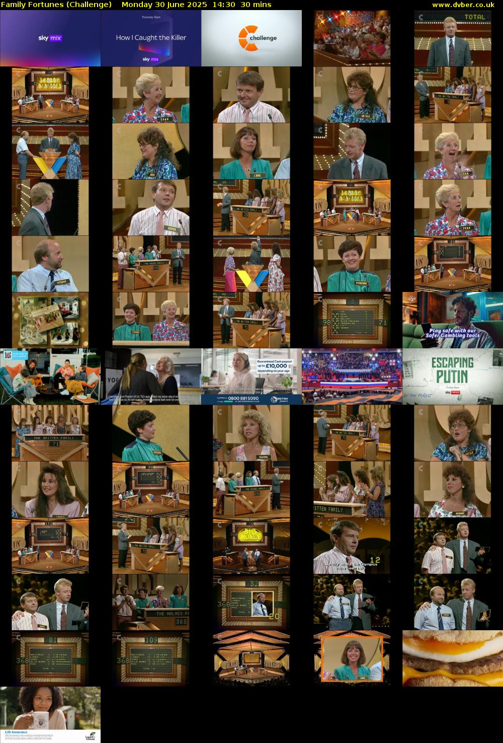 Family Fortunes (Challenge) Monday 30 June 2025 14:30 - 15:00