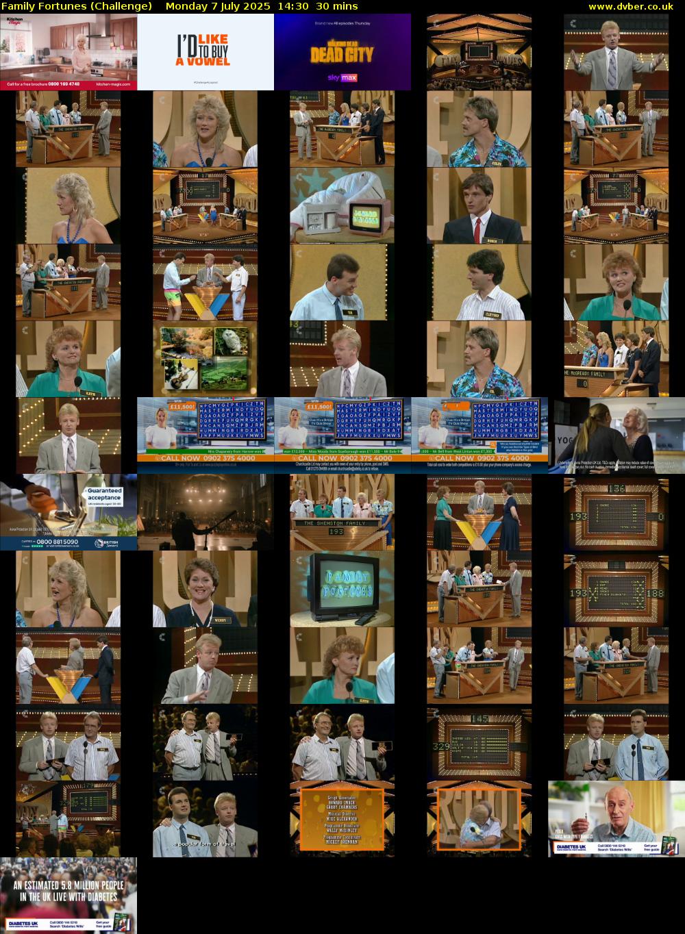 Family Fortunes (Challenge) Monday 7 July 2025 14:30 - 15:00