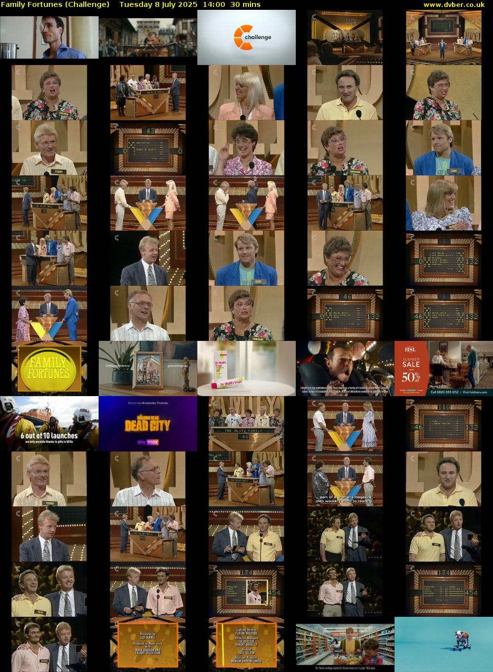 Family Fortunes (Challenge) Tuesday 8 July 2025 14:00 - 14:30