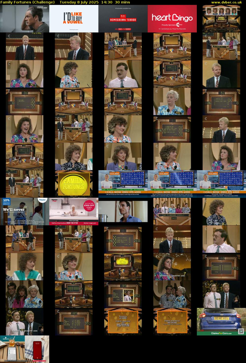 Family Fortunes (Challenge) Tuesday 8 July 2025 14:30 - 15:00