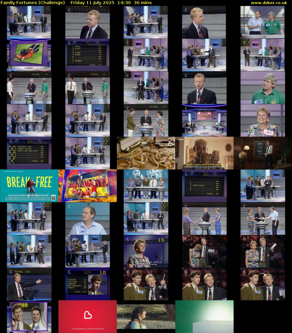 Family Fortunes (Challenge) Friday 11 July 2025 14:30 - 15:00