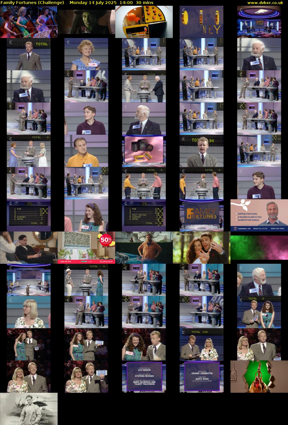 Family Fortunes (Challenge) Monday 14 July 2025 14:00 - 14:30
