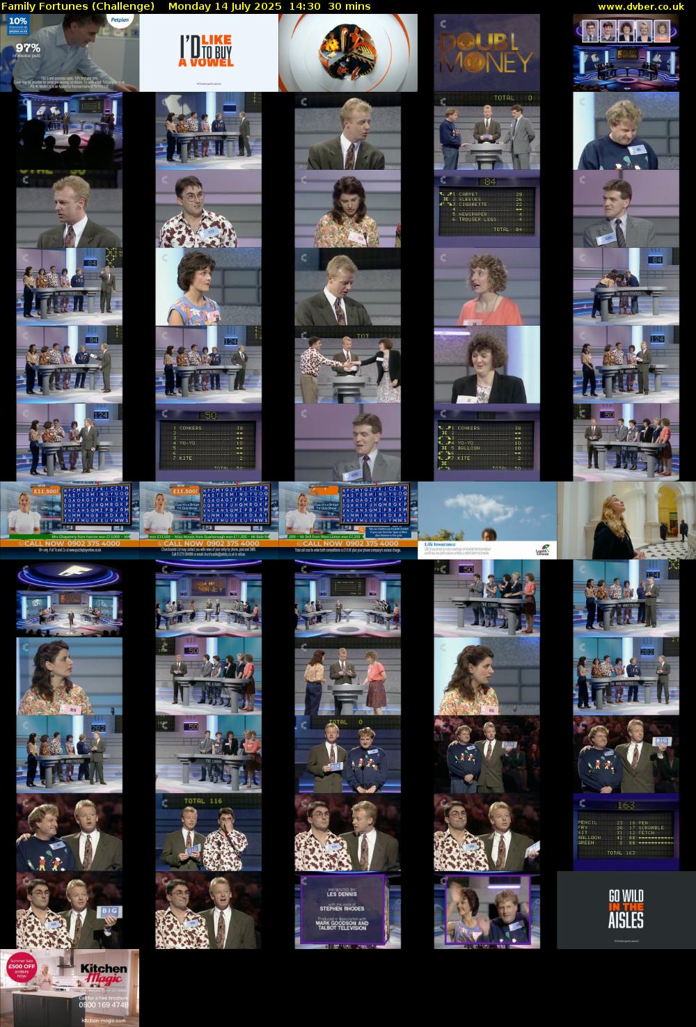 Family Fortunes (Challenge) Monday 14 July 2025 14:30 - 15:00