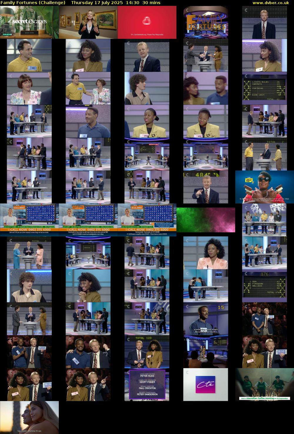 Family Fortunes (Challenge) Thursday 17 July 2025 14:30 - 15:00