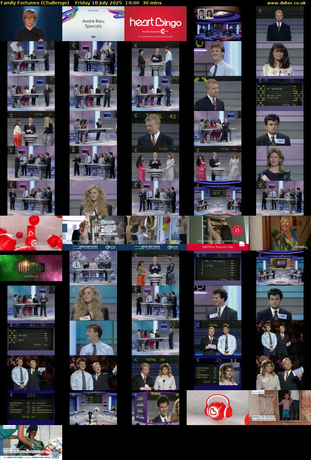 Family Fortunes (Challenge) Friday 18 July 2025 14:00 - 14:30