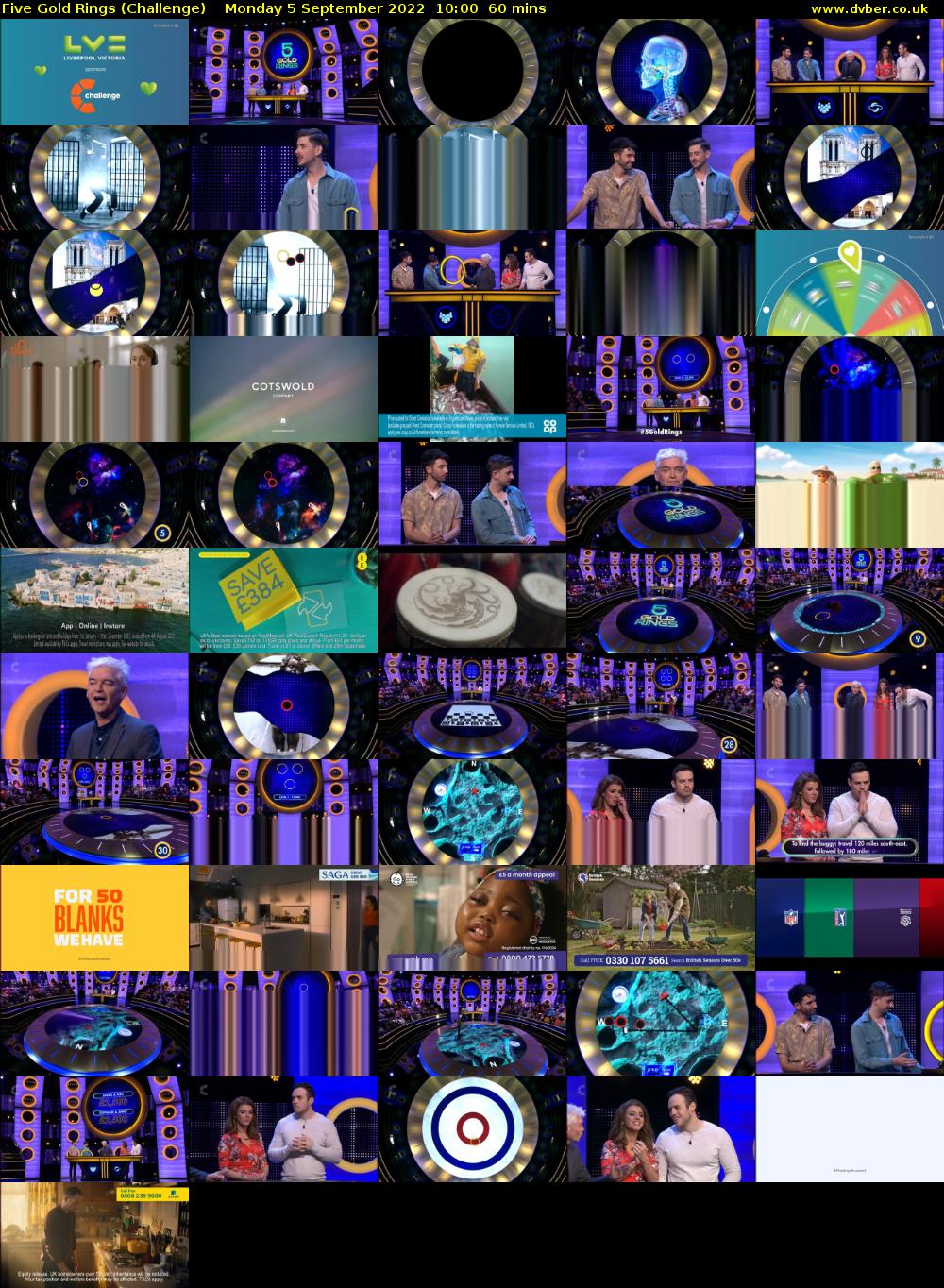 Five Gold Rings (Challenge) Monday 5 September 2022 10:00 - 11:00