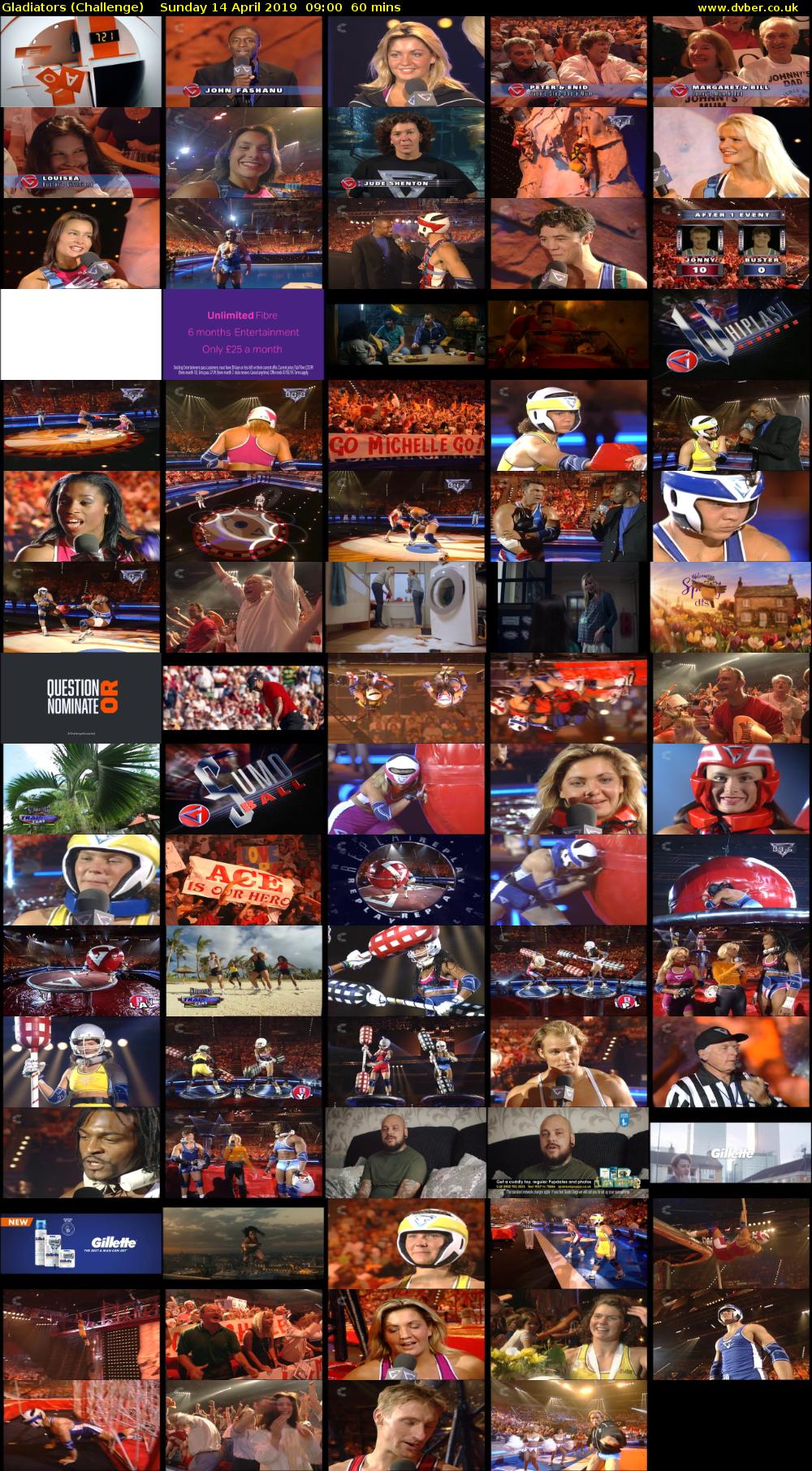 Gladiators (Challenge) Sunday 14 April 2019 09:00 - 10:00