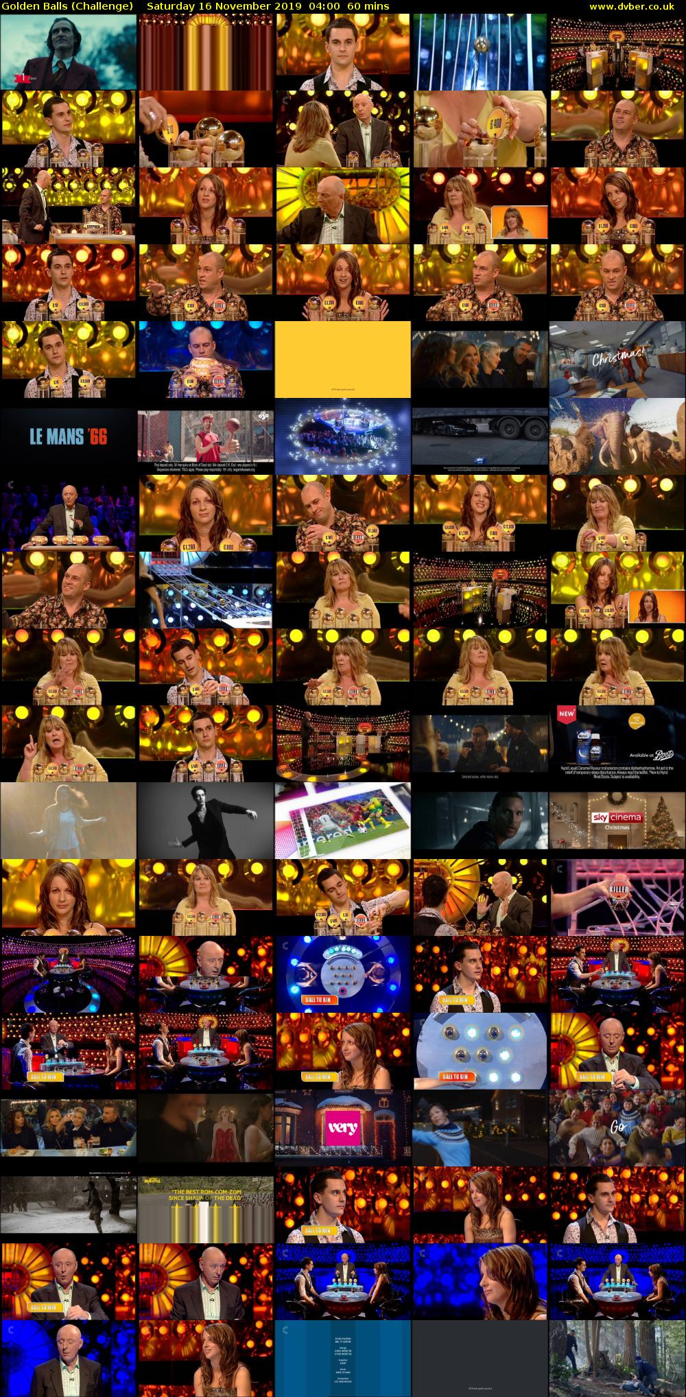Golden Balls (Challenge) Saturday 16 November 2019 04:00 - 05:00