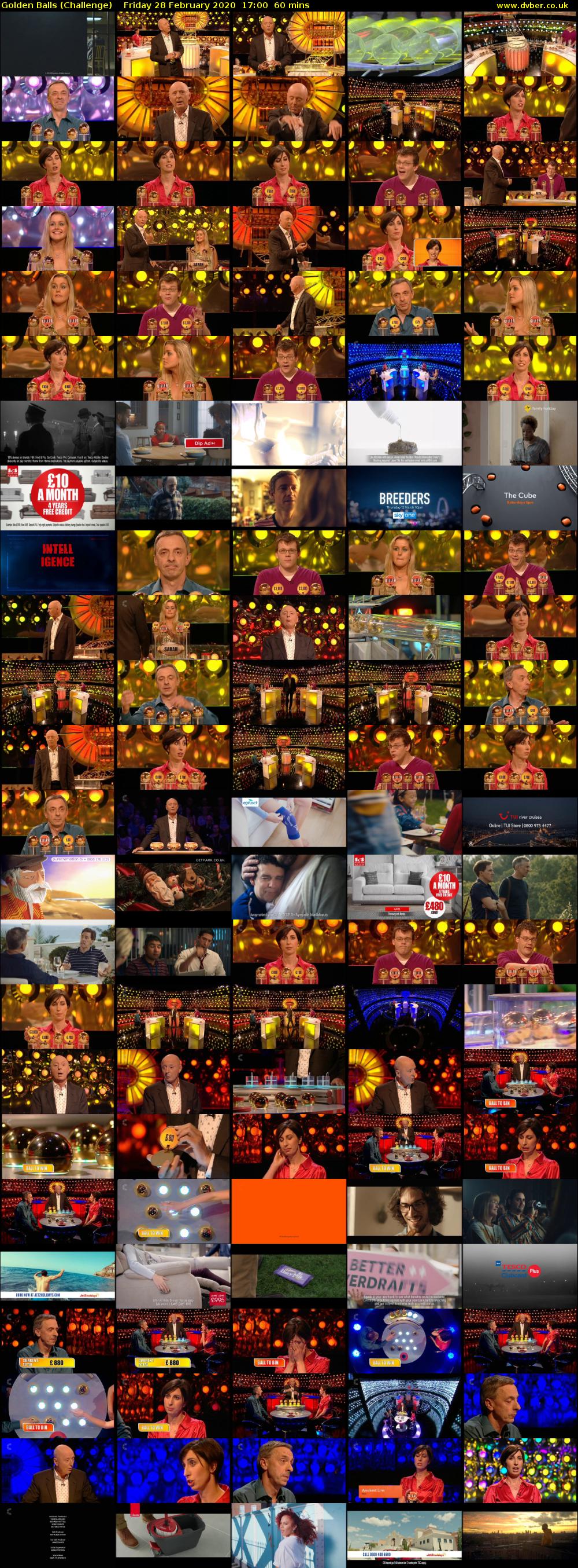Golden Balls (Challenge) Friday 28 February 2020 17:00 - 18:00