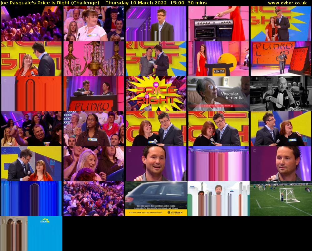Joe Pasquale's Price Is Right (Challenge) Thursday 10 March 2022 15:00 - 15:30
