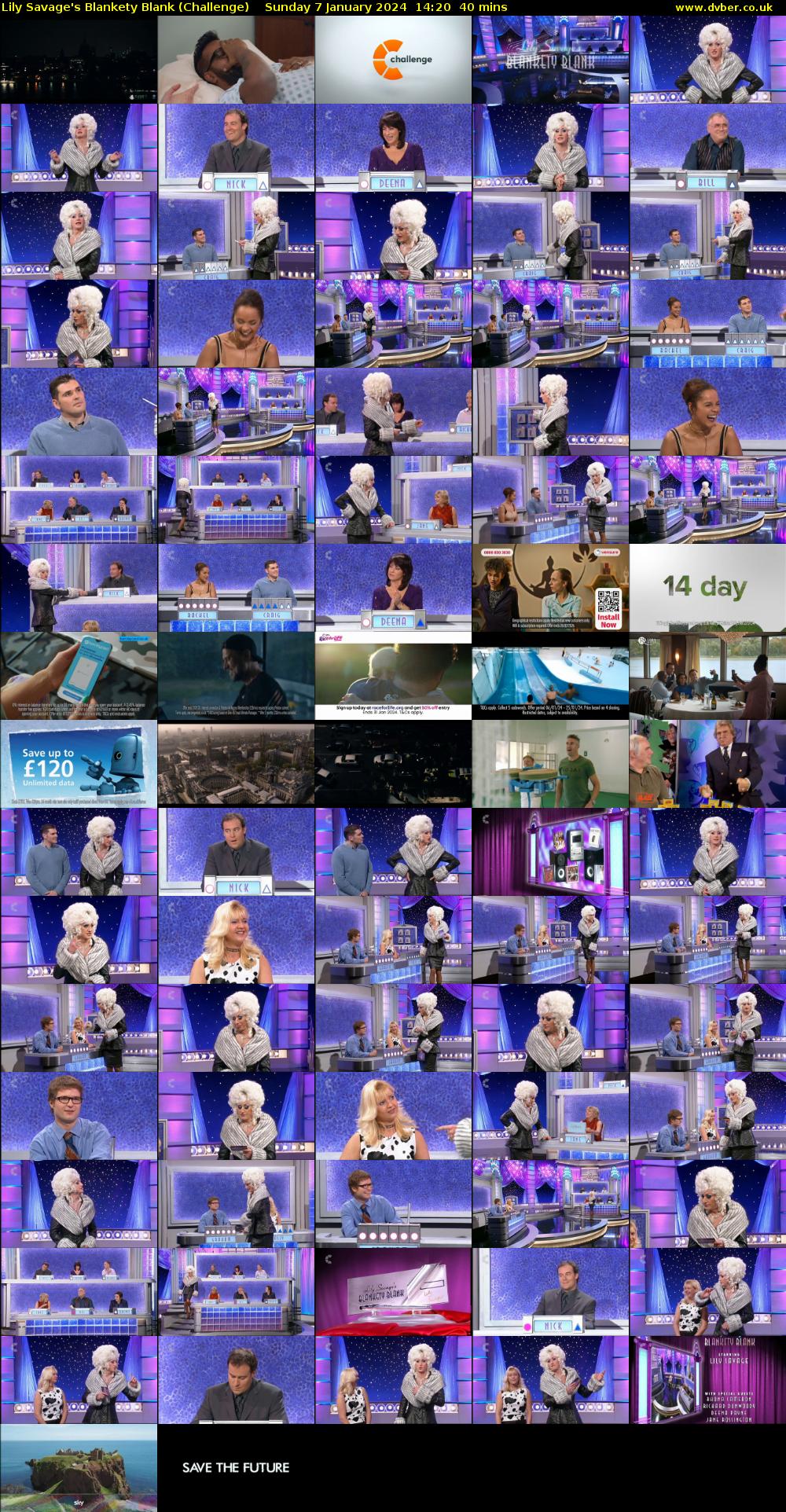 Lily Savage's Blankety Blank (Challenge) Sunday 7 January 2024 14:20 - 15:00