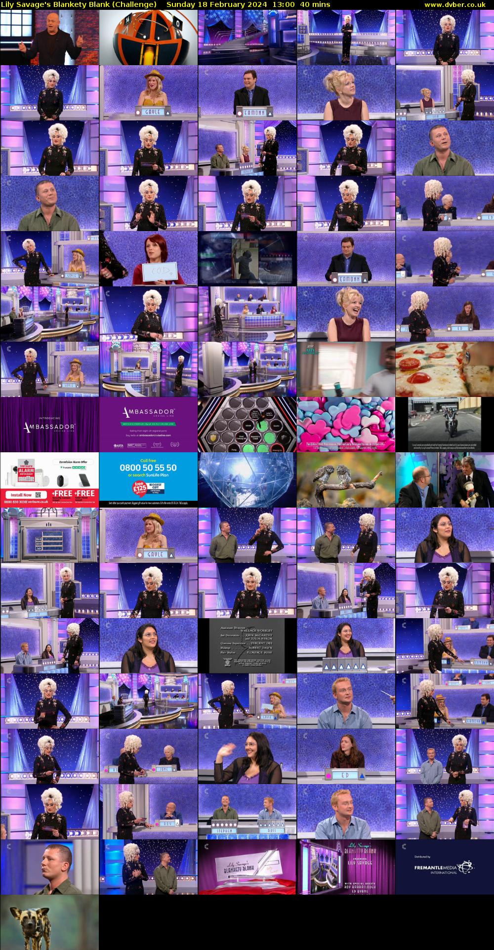 Lily Savage's Blankety Blank (Challenge) Sunday 18 February 2024 13:00 - 13:40