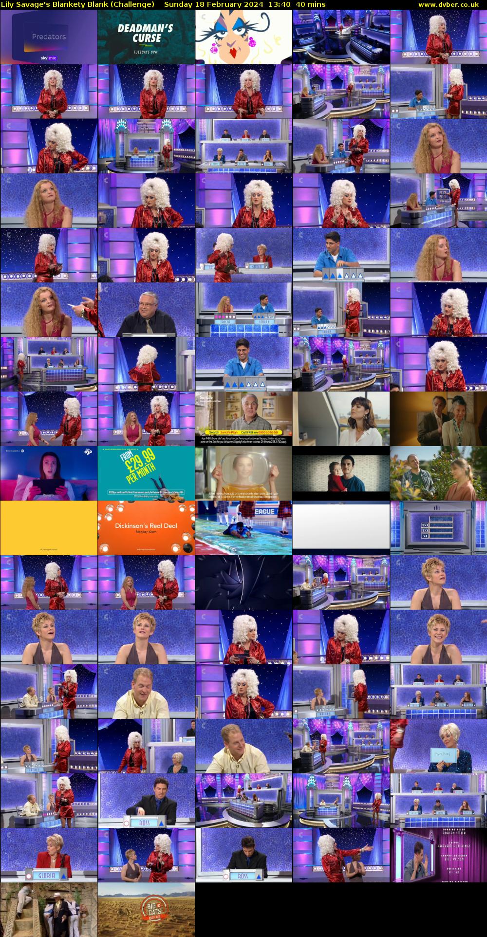 Lily Savage's Blankety Blank (Challenge) Sunday 18 February 2024 13:40 - 14:20
