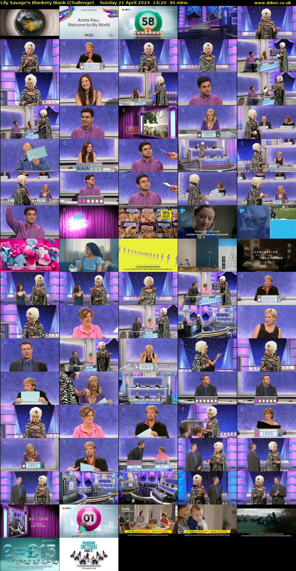 Lily Savage's Blankety Blank (Challenge) Sunday 21 April 2024 14:20 - 15:00