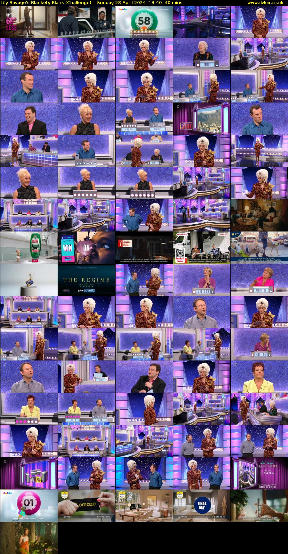 Lily Savage's Blankety Blank (Challenge) Sunday 28 April 2024 13:40 - 14:20