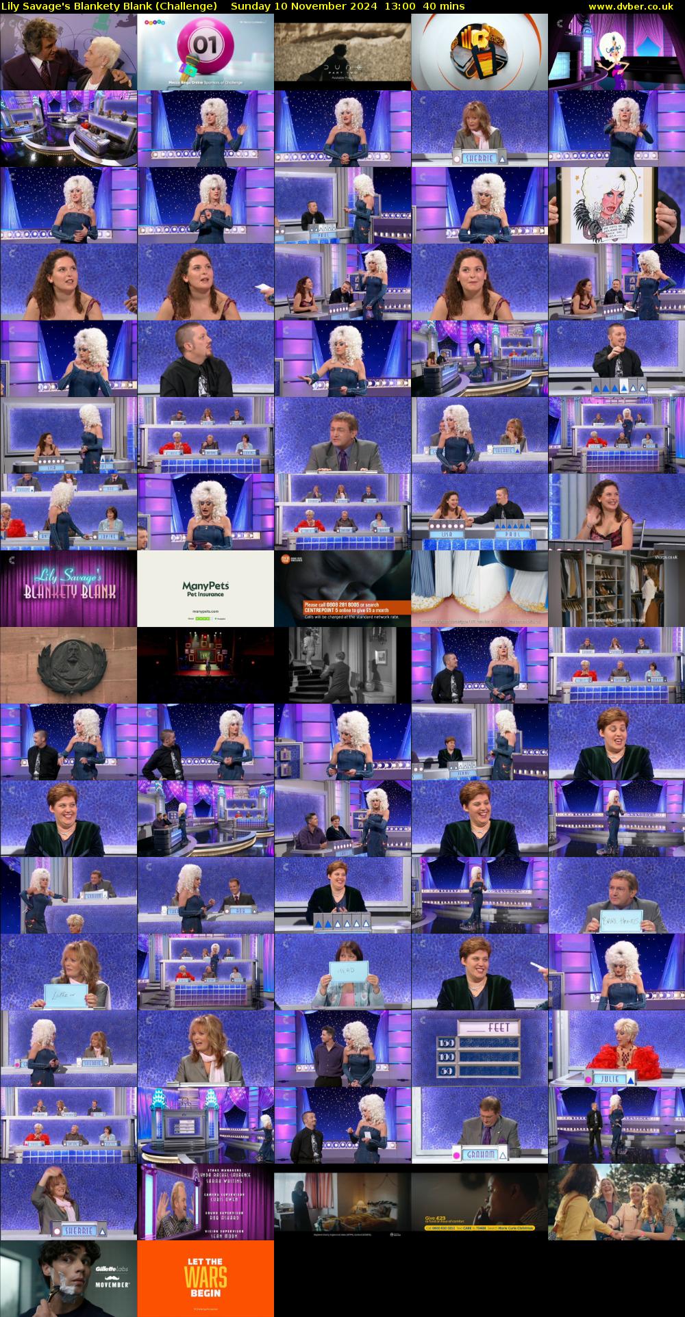 Lily Savage's Blankety Blank (Challenge) Sunday 10 November 2024 13:00 - 13:40