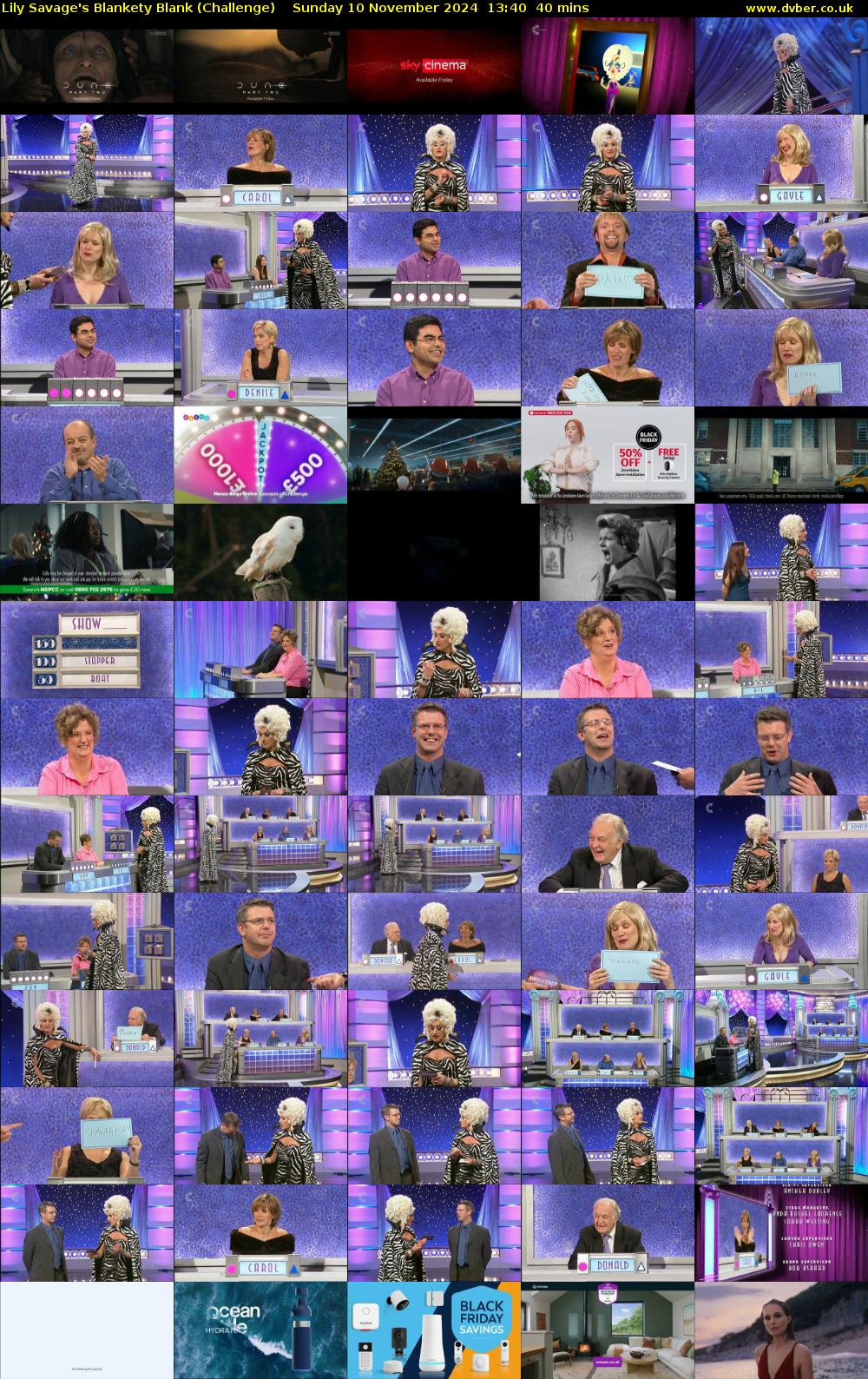 Lily Savage's Blankety Blank (Challenge) Sunday 10 November 2024 13:40 - 14:20