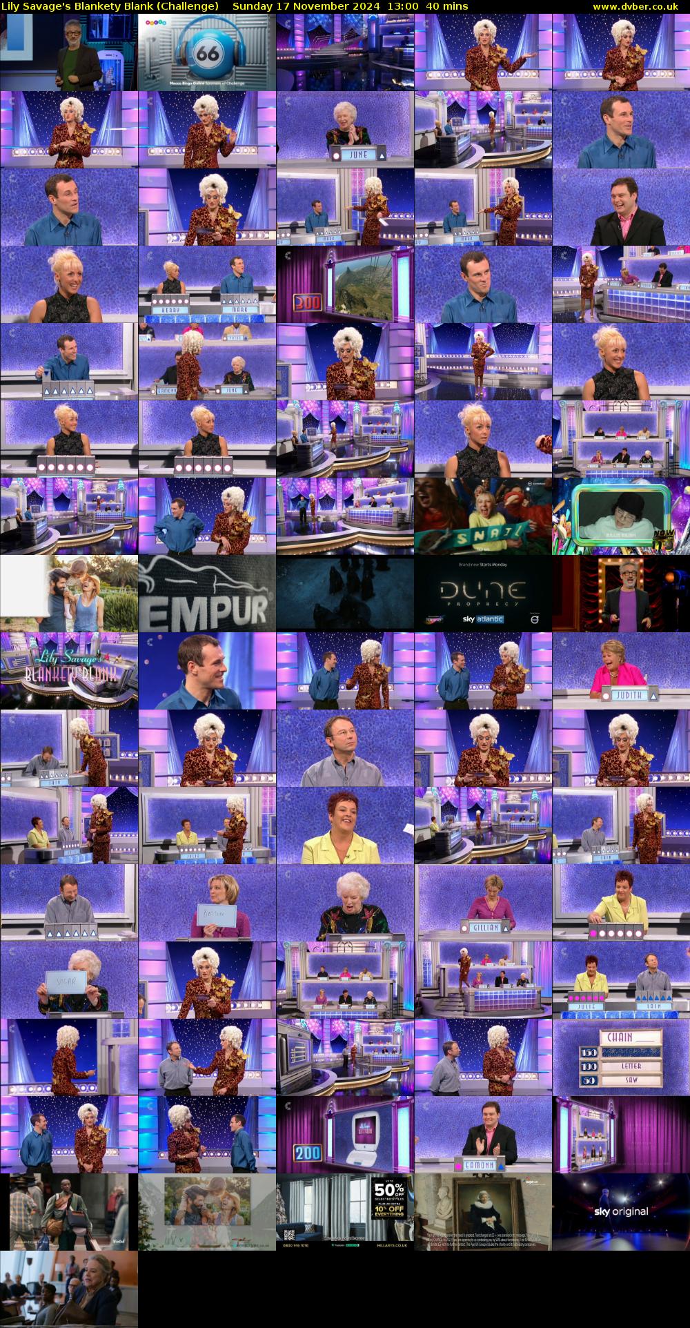 Lily Savage's Blankety Blank (Challenge) Sunday 17 November 2024 13:00 - 13:40