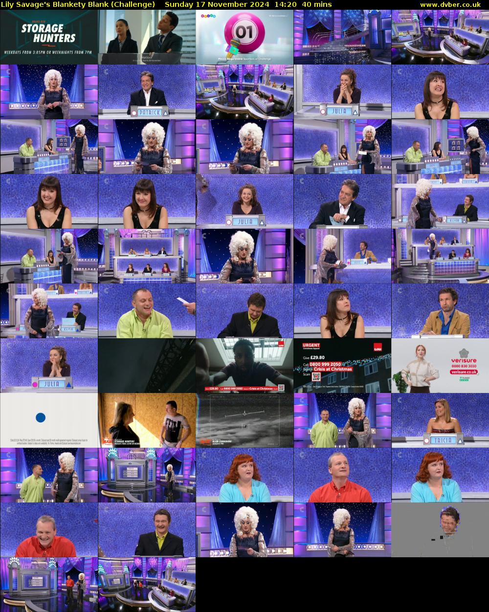 Lily Savage's Blankety Blank (Challenge) Sunday 17 November 2024 14:20 - 15:00