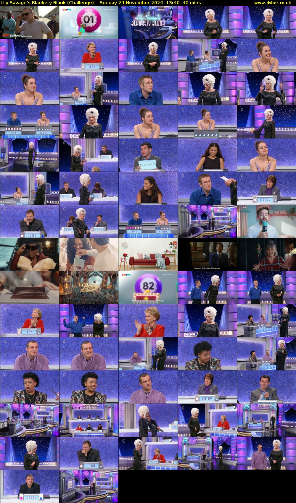 Lily Savage's Blankety Blank (Challenge) Sunday 24 November 2024 13:40 - 14:20