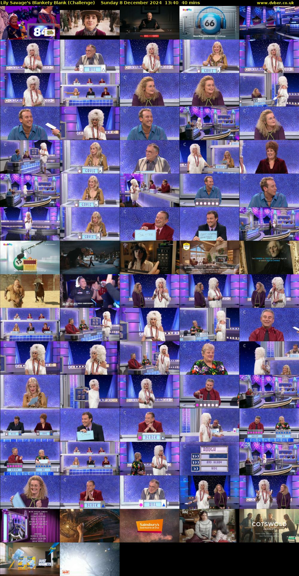 Lily Savage's Blankety Blank (Challenge) Sunday 8 December 2024 13:40 - 14:20