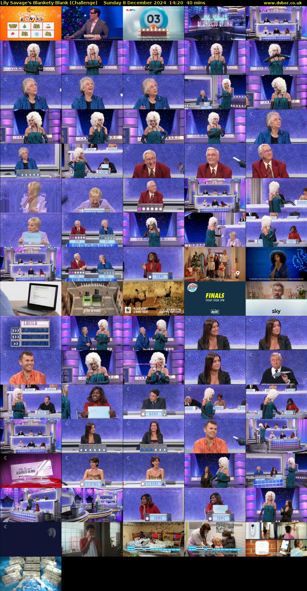Lily Savage's Blankety Blank (Challenge) Sunday 8 December 2024 14:20 - 15:00