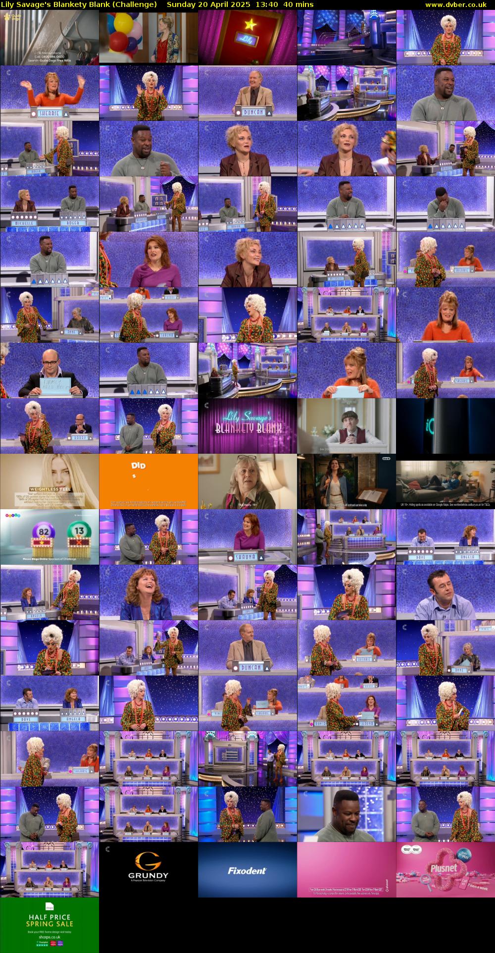 Lily Savage's Blankety Blank (Challenge) Sunday 20 April 2025 13:40 - 14:20