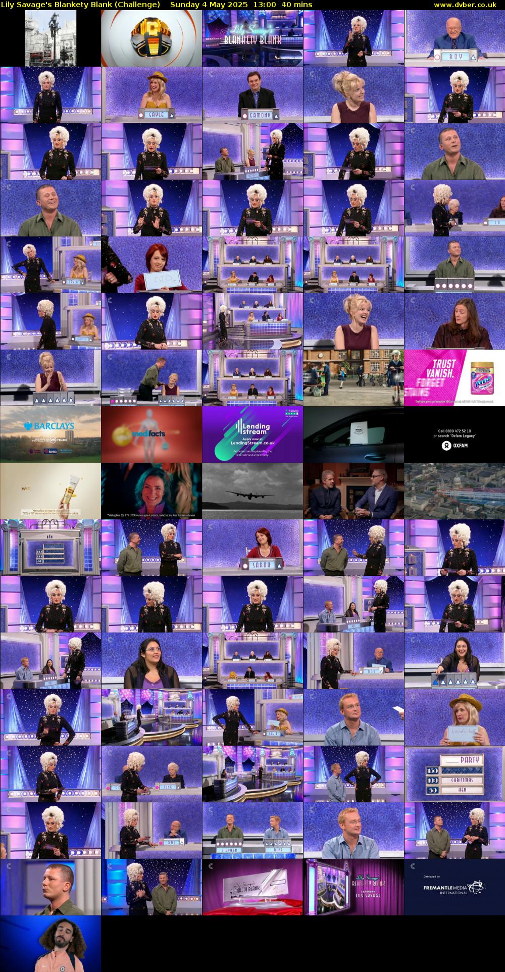 Lily Savage's Blankety Blank (Challenge) Sunday 4 May 2025 13:00 - 13:40