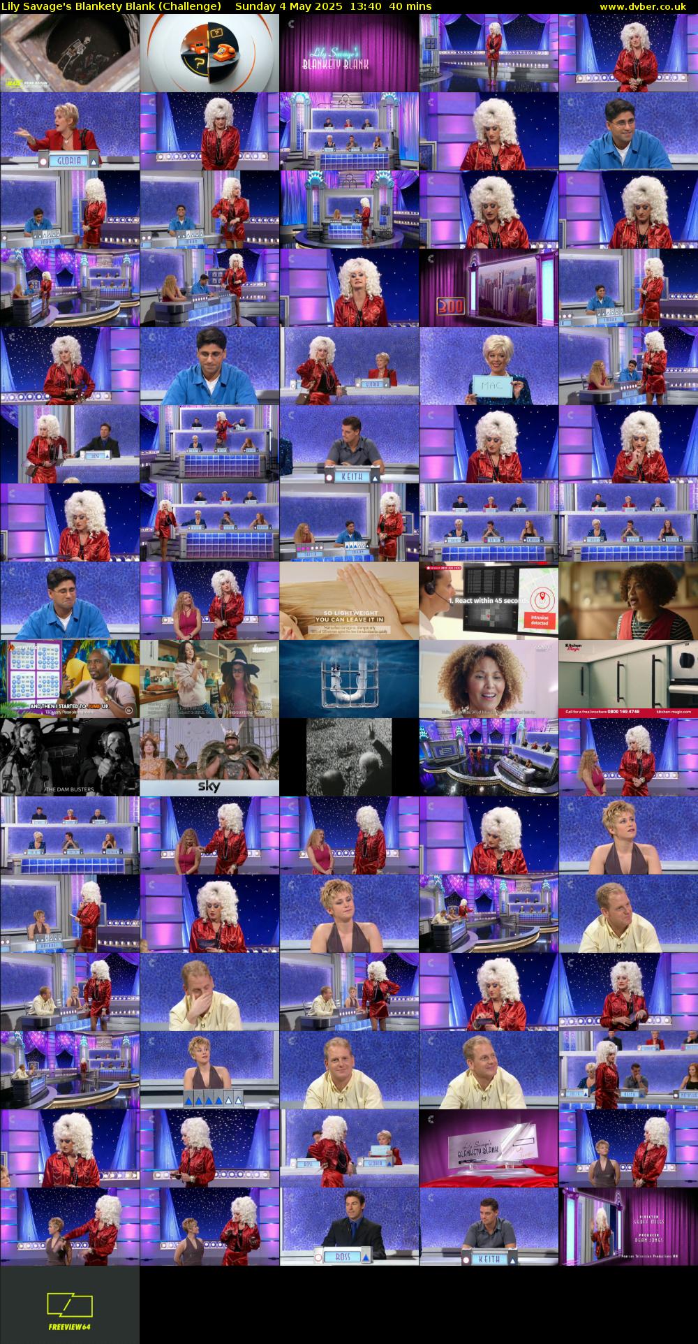 Lily Savage's Blankety Blank (Challenge) Sunday 4 May 2025 13:40 - 14:20