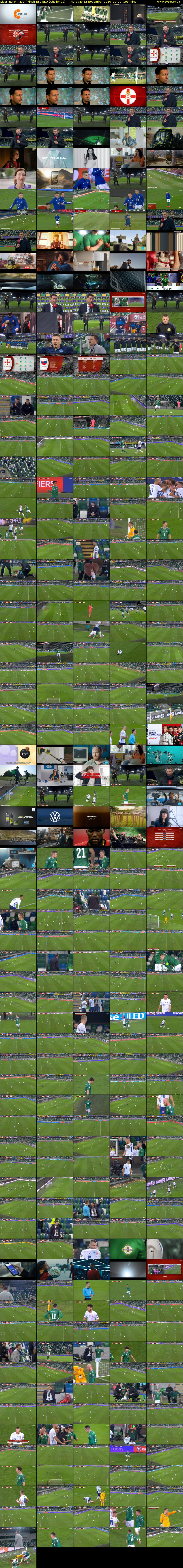 Live:  Euro Playoff Final: NI v SLO (Challenge) Thursday 12 November 2020 19:00 - 22:15