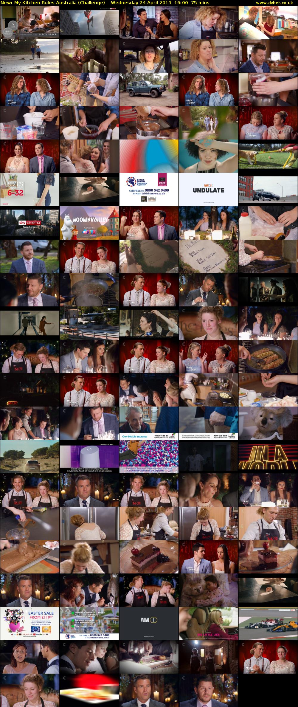 My Kitchen Rules Australia (Challenge) Wednesday 24 April 2019 16:00 - 17:15