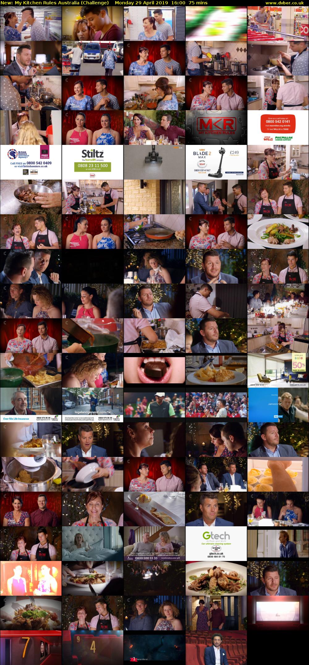 My Kitchen Rules Australia (Challenge) Monday 29 April 2019 16:00 - 17:15