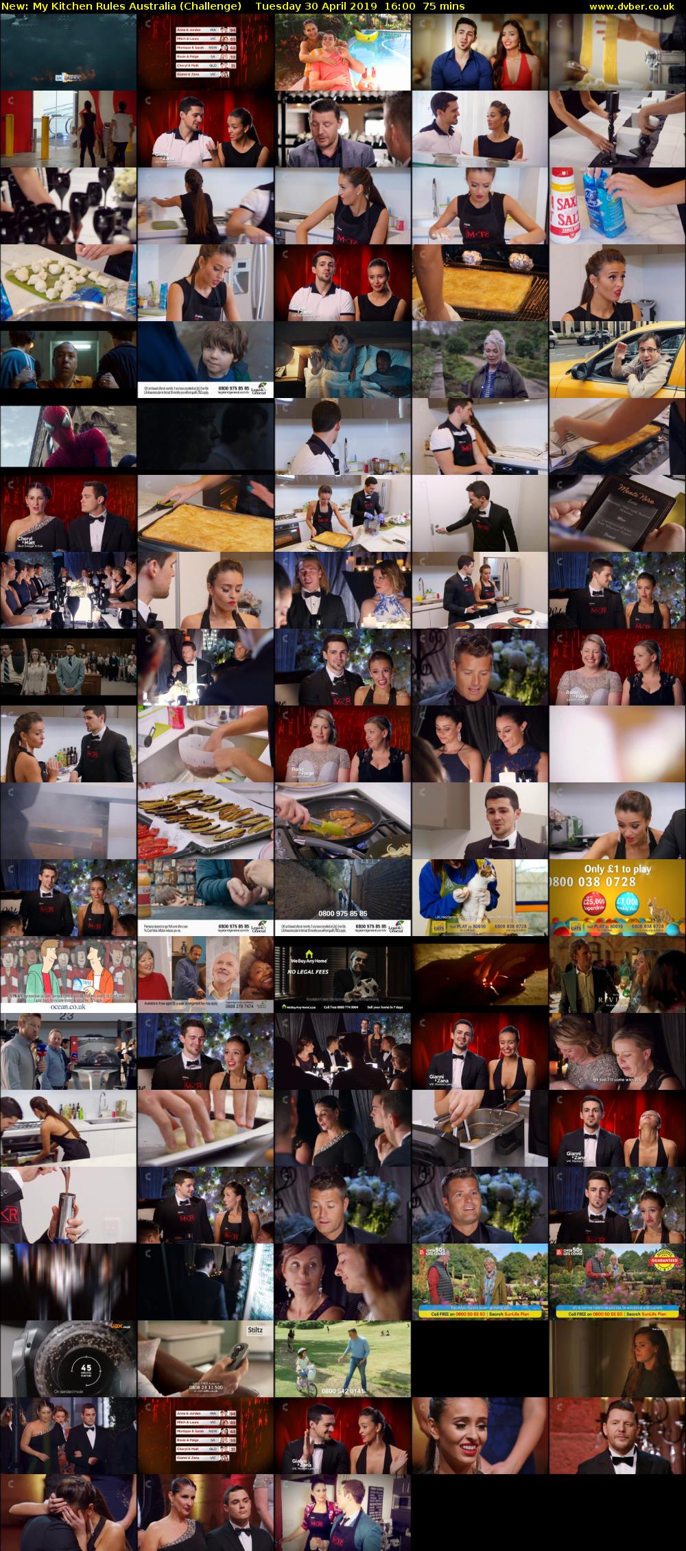 My Kitchen Rules Australia (Challenge) Tuesday 30 April 2019 16:00 - 17:15