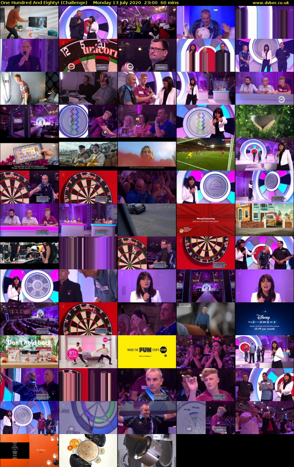 One Hundred And Eighty! (Challenge) Monday 13 July 2020 23:00 - 00:00