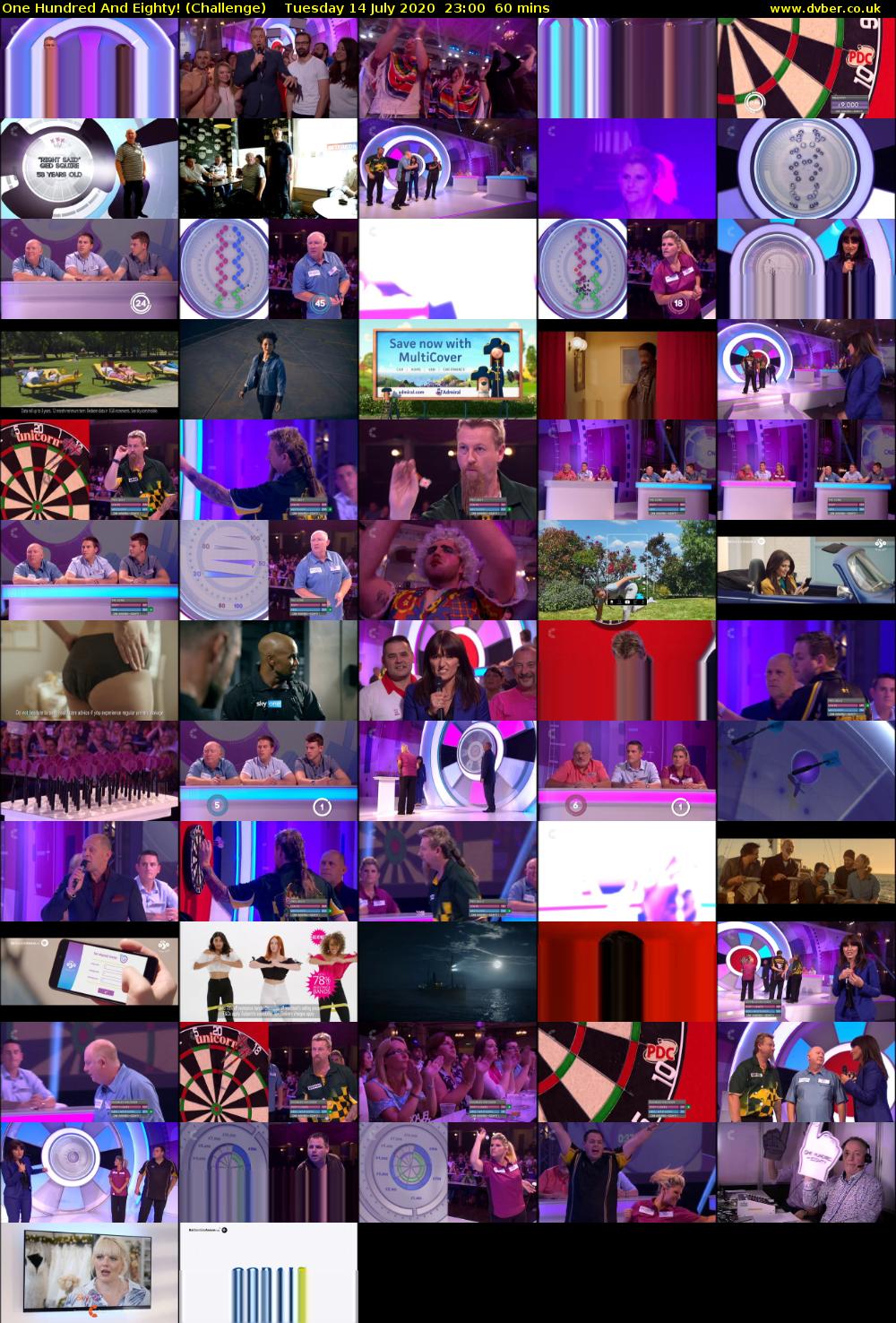 One Hundred And Eighty! (Challenge) Tuesday 14 July 2020 23:00 - 00:00