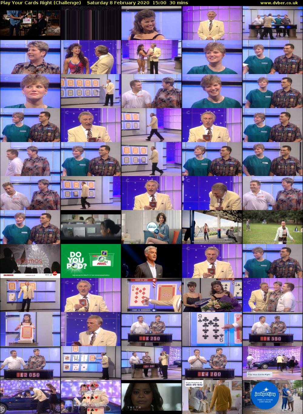 Play Your Cards Right (Challenge) Saturday 8 February 2020 15:00 - 15:30