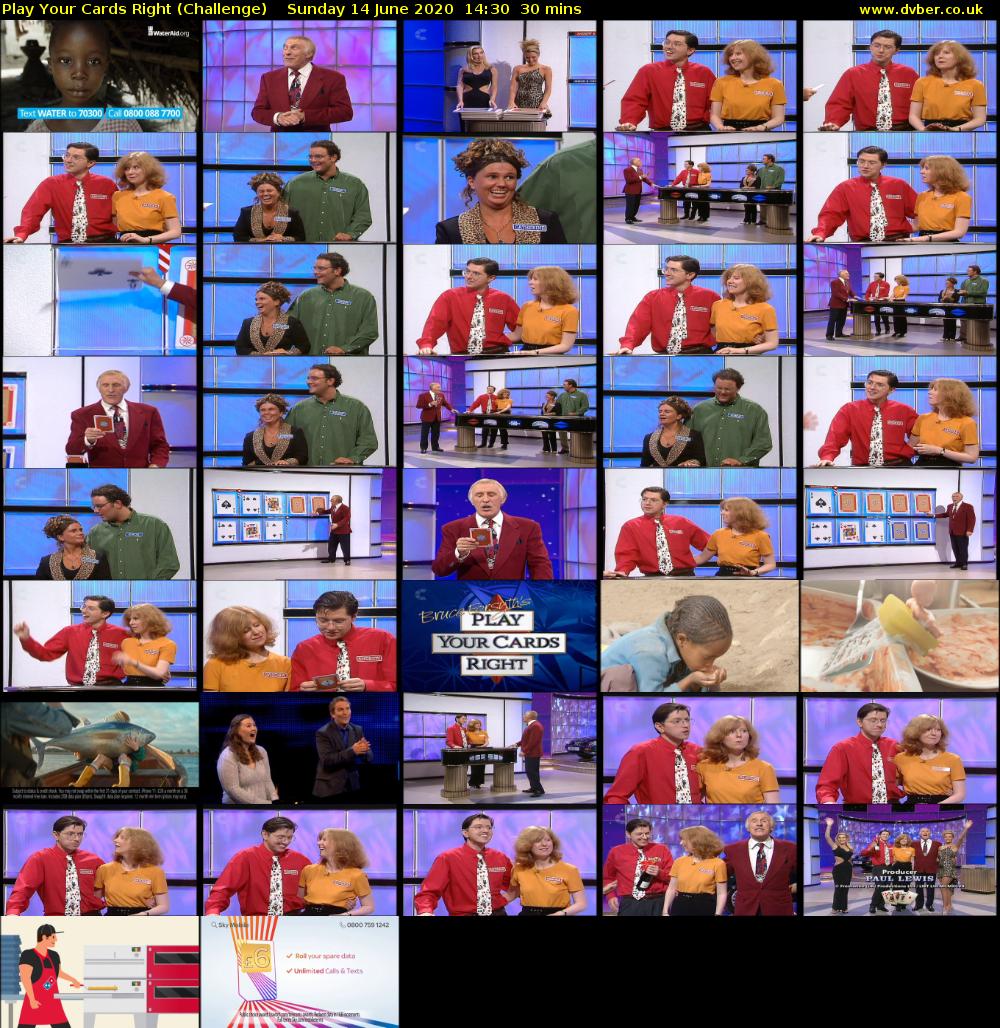 Play Your Cards Right (Challenge) Sunday 14 June 2020 14:30 - 15:00