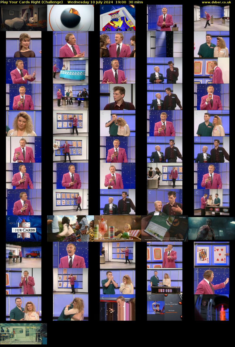 Play Your Cards Right (Challenge) Wednesday 10 July 2024 19:00 - 19:30