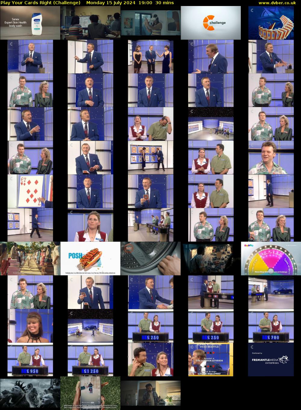 Play Your Cards Right (Challenge) Monday 15 July 2024 19:00 - 19:30