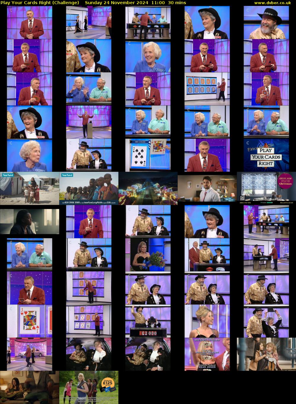 Play Your Cards Right (Challenge) Sunday 24 November 2024 11:00 - 11:30